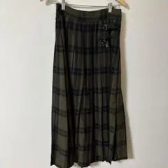ローリーズファーム　チェック プリーツスカート　バックルつき