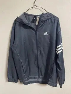 adidas ダークグレー ウィンドブレーカー M
