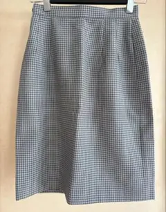 某大学制服 MITSUKOSHI グレー系チェック タイトスカート ひざ丈