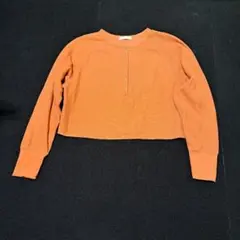 chocol raffine robe ワッフル長袖カットソー オレンジ