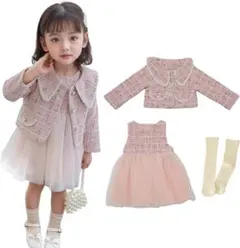 女の子 ワンピースセットアップ ピンク 120cm フォーマル セレモニー