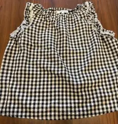 ギンガムチェック ノースリーブワンピース