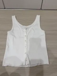 Brandy Melville コットン タンクトップ ホワイトのサムネイル