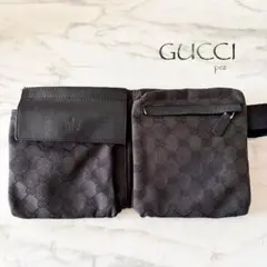 極美品 GUCCI グッチ GG柄 ウエストバッグ