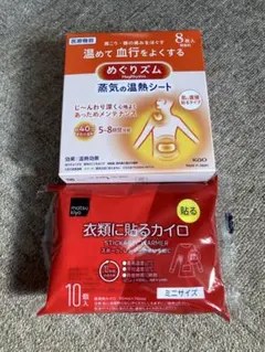めぐりズム 蒸気の温熱シート 8枚入り・衣類に貼るカイロのサムネイル