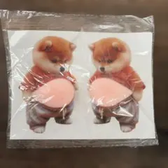 おなかシール　柴犬　ぷにぷにシール　ぷくぷくシール　３D　立体