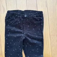 黒い星柄コーデュロイパンツ