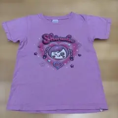 しなこ　Tシャツ　べビタピ　新品未使用　120　紫　パープル　ユーチューバー しなこが手書きした ぷるぷる Tシャツ 原宿 サイズ 120 ベビタピ