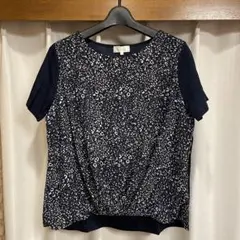 ネイビー 半袖カットソーのサムネイル
