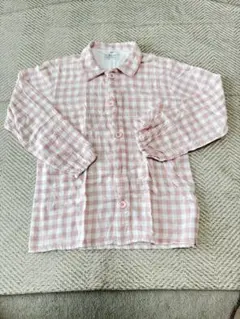 ピンクチェック柄パジャマセット 150