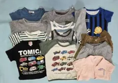 14点トミカ・オーバーオール入り！男の子 夏服まとめ売り 90 保育園外遊び等