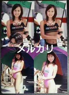 ★1999レースクイーン★MTCI新田涼子・大黒屋 菊池左容子★2Lポジ写真4枚