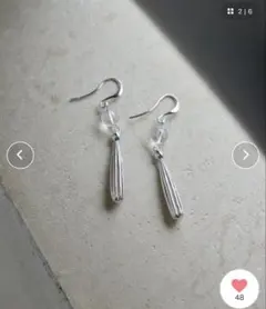 【新品未使用】イアパピヨネ　ロングドロップピアス　シルバーのサムネイル