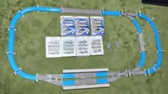 引退品　プラレールアドバンス 　レール、情景セット　4車両付き