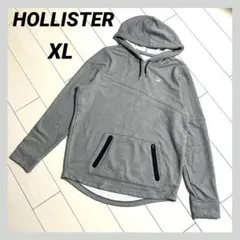 HOLLISTER ホリスター　グレー フード付き スウェットパーカー