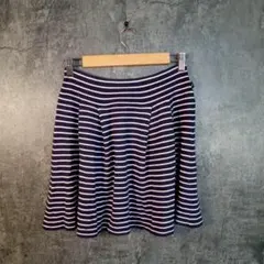 ✨agnes b.✨アニエスベー♡ミニスカート♡フレア♡ボーダー♡紺白(1)のサムネイル