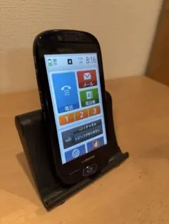 らくらくホン　ドコモ　中古　スマホ　F-12D ネイビー　富士通