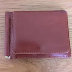 GLENROYAL マネークリップ小銭入れ付き ブラウン レザーのサムネイル