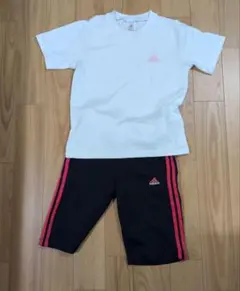 adidas 白 Tシャツ & ショートパンツ セット　140