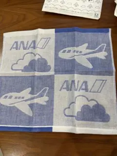 ANA 飛行機デザイン 泉州ガーゼハンドタオル　2枚セット