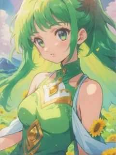 ファンタジーオリジナルデジタルアートポスターa4紙光沢レア1点もの