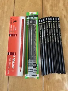 Tombow 赤鉛筆１２本　＆　2B えんぴつ12本セット