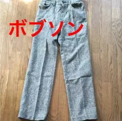 パンツカジュアル ボブソン ストレート ブラック系霜降り S