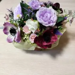 造花アレンジメント バスケット型