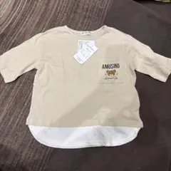 新品タグ付き 7分袖 重ね着風Tシャツ 110