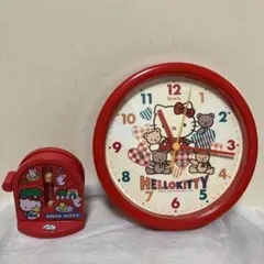 希少❣️85年製❣️黄色い砂‼️HelloKitty砂時計& ハローキティ壁掛け時計