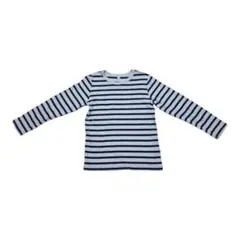 【無印良品】キッズ ボーダー 長袖Tシャツ ロンT 120cm 男女兼用
