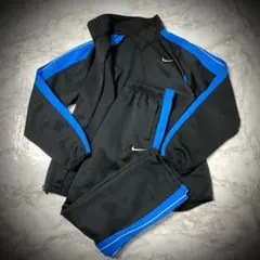 old NIKE ナイキトラックジャージ セットアップ M black Y2K