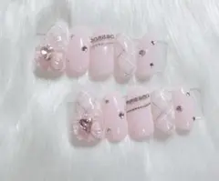 【現品】ピンクチェック デカリボン