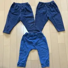 UNIQLO ベビー ボトムス 80cm ネイビー 3点セット