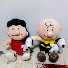 希少　スヌーピー付き チャーリー・ブラウンと ルーシー ぬいぐるみpeanuts