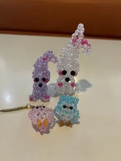 ビーズ動物型ハンドメイド。チャーム