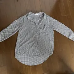 千鳥柄長袖シャツ 薄手