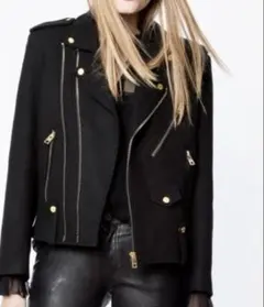 ZADIG&VOLTAIRE　牛本皮ダブルライダースジャケット ZADIG&VOLTAIRE 牛本皮ダブルライダースジャケット ダブル