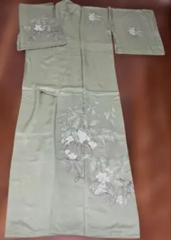 絽の付け下げ訪問着 花模様 クリーム色 ピンク - メルカリ