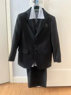 子供用フォーマルスーツ 120cm 黒ストライプ 入学式