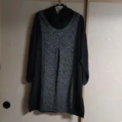 送料込み　ワンピース　着物リメイク　手作り　絹　絞り　黒