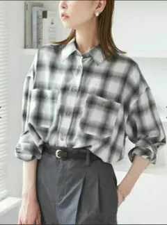 ブラウス長袖ハイネック