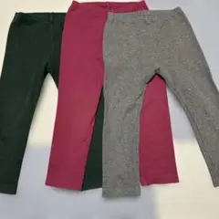 ユニクロ　リブレギンス　100cm 3枚セット