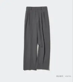 UNIQLO タックワイドパンツ　グレー