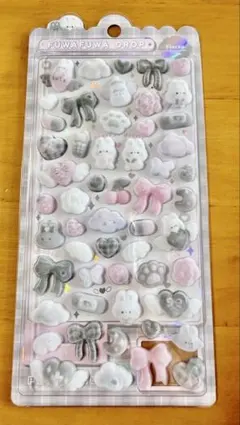 新品未開封　ふわふわドロップシール クーリア　しろくろふわふわ 正規品