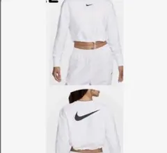 Nike ホワイト クロップドスウェット L