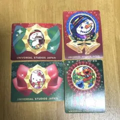 ユニバ　USJ 記念シール　エルモ　スヌーピー キティ　クリスマス　雪だるま