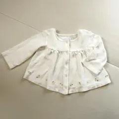 bebe 長袖カーディガン ホワイト　花柄　刺繍