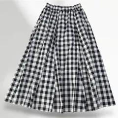美品　サマンサモスモス ギンガムチェック フレア　Aライン　スカート 春