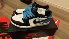 NIKE Air Jordan 1 Low ブラック/ブルー
